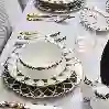 Resim Aryıldız Galeri Kristal Evaliza Poetica Arya Antrasit 12 Kişilik 61 Parça Yemek Takımı