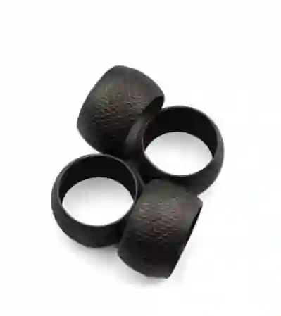 Resim Mikasa Moor Siyah 4'lü Peçete Halkası