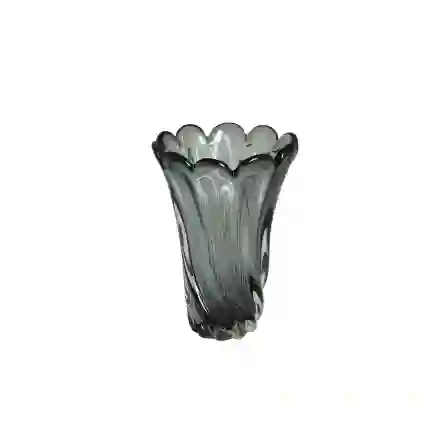 Resim Cam Fume Burma Vazo 19X26 Cm