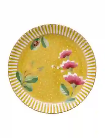 Resim Sarı Porselen Çay Tabağı 9 cm