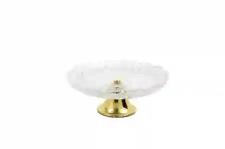 Resim Mikasa Moor Gold Ayaklı Yuvarlak Cam Kurabiyelik 18x7cm