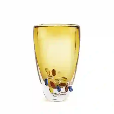 Resim Mikasa Moor Crystal Amber Cam Vazo 13x17x30cm