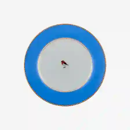 Resim Love Birds Mavi Tabak 17 cm