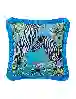 Resim IL GIARDINO ZEBRA DESENLİ KADİFE YASTIK 43*43 CM  &Chiara Alessi&