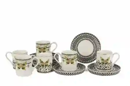 Resim Monarch Siyh Beyz 6lı Kahve Fİncan Set 90cc