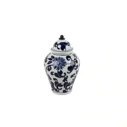 Resim Mikasa Moor Blue Blanc Kapaklı Küp 17x27cm