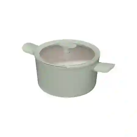 Resim Berghoff Balance Sage Yapışmaz Seramik Kapaklı Tencere 24x14 cm