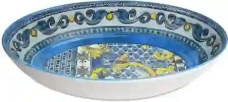 Resim MAVİ BAROK OVAL SERVİS KASESİ 33*23 CM