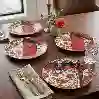 Resim Etro Bone 20Cm 4Lu Yuvarlak Tabak Seti