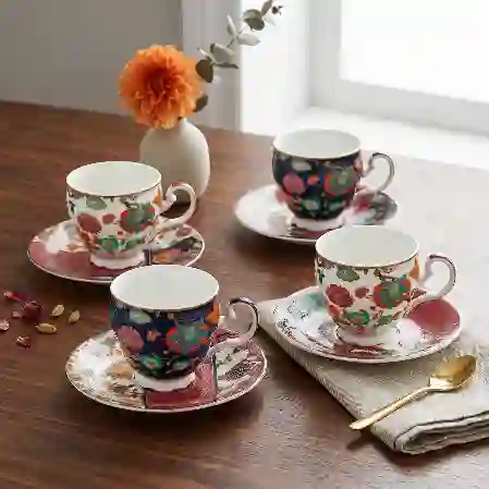 Resim Etro Bone 4Lu Çay Fincanı Seti 175Cc
