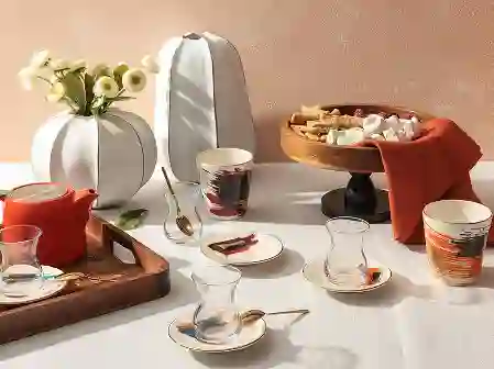 Resim Porland Dash Çay Bardak Takımı 4 Kişilik 8 Parça