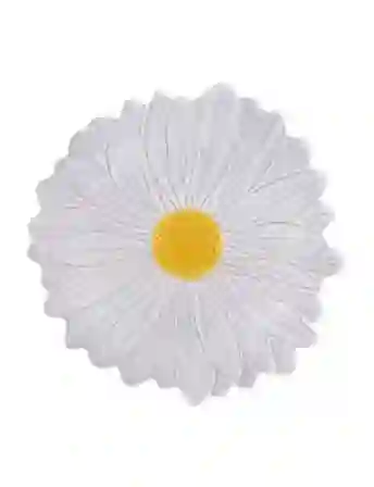 Resim Maria Flor Çiçekli Beyaz Tabak 23 cm