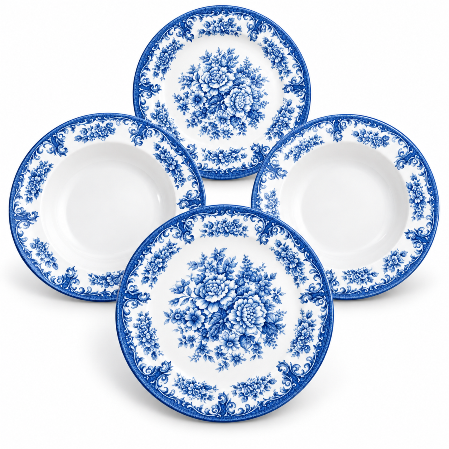 Resim Kosova Blue Rosabella 24 Parça Yemek Takımı