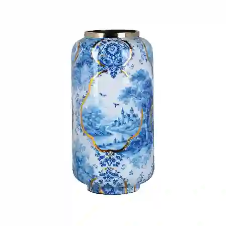 Resim Lucky Art Blue Herıtage Dekoratıf Vazo 30Cm