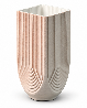 Resim Pembe Porselen Vazo 18x41cm