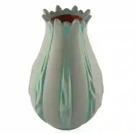 Resim Mikasa Moor Gri Yeşil Pors Vazo 15x25cm